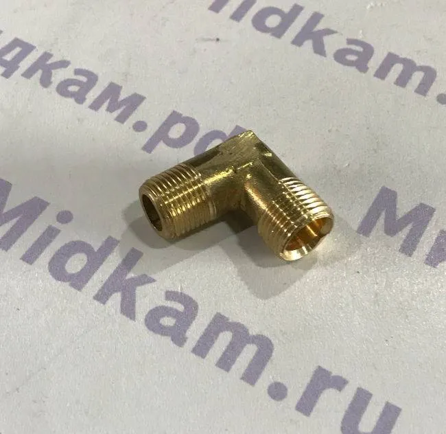 Угольник М18xК18 компрессора 2-ух цилиндрового медный / ЗАВОД