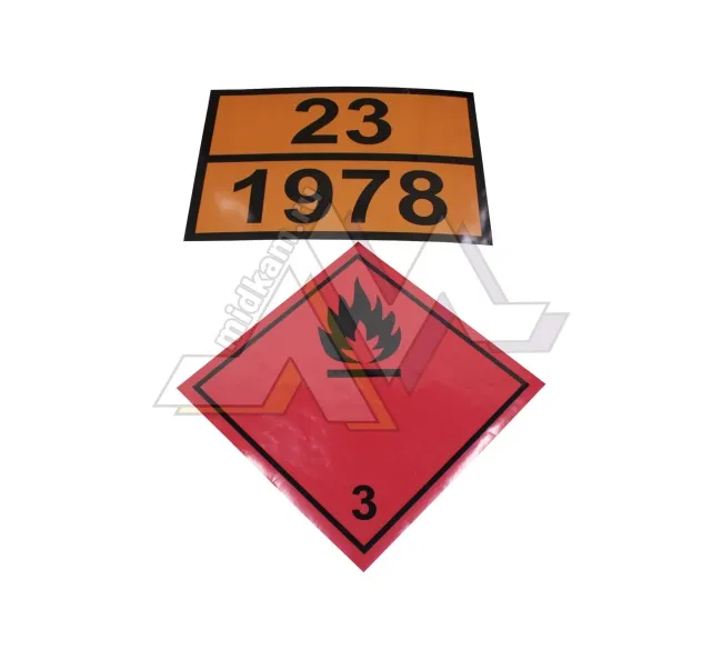 Знак "1978 ГАЗ воспламеняющийся" опасный груз