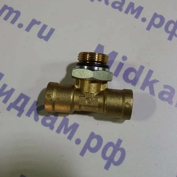 Тройник В12 x М22 х В12 в сборе (2 стороны  под пластиковую трубку ф 12)