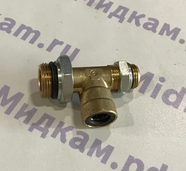 Тройник М16хВ12хМ22 в сборе (под пластиковую трубку ф12)
