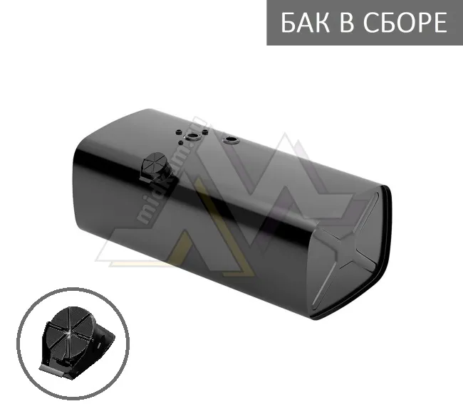 Бак топливный в сборе 420л. 1380*530*650 (дл*выс*шир) с Т/З, выс горл, откид крышка / Бакор (№3)