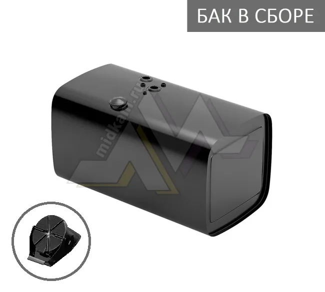 Бак топливный в сборе 450л. 1175*650*650 (дл*выс*шир) с Т/З, выс горл, откид крышка / Бакор (№6)