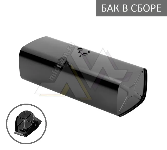 Бак топливный в сборе 500л. 1630*530*650 (дл*выс*шир) с Т/З, выс горл, откид крышка / Бакор (№4)