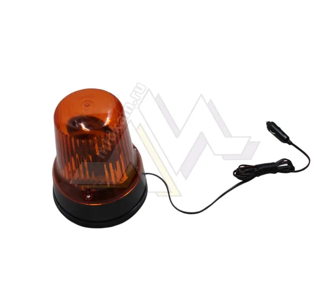Маяк проблесковый 24V 21W (на магните, с прикуривателем) автожелтый / Сакура
